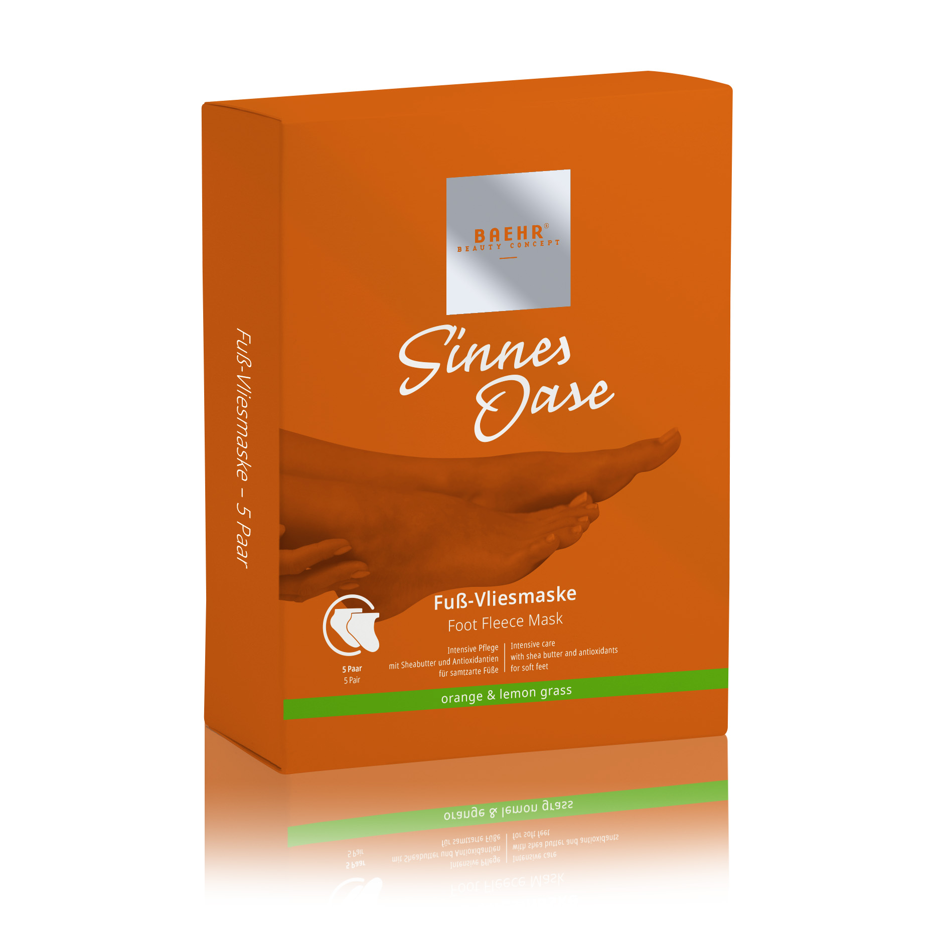 Baehr Beauty Concept Sinnes Oase Fuß-Vliesmaske 5 Stk Baehr Beauty Concept Sinnes Oase Fuß-Vliesmaske 5 Stk