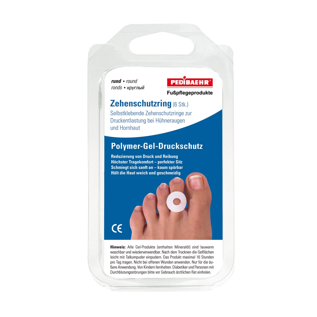 Pedibaehr Gel Zehenschutzringe rund