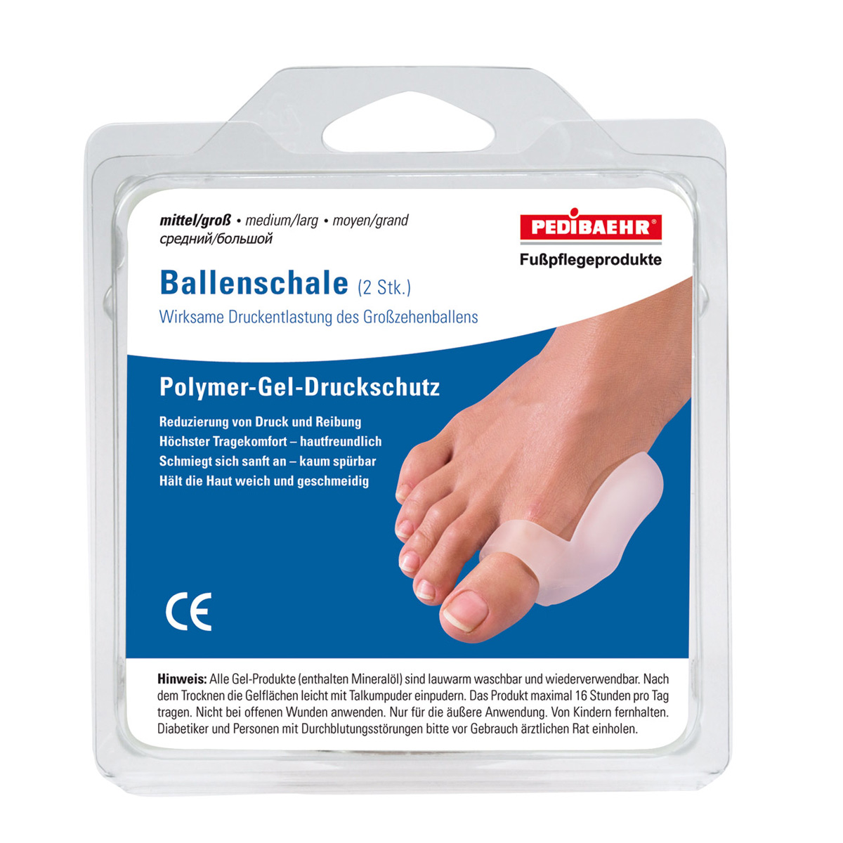 Pedibaehr Gel Ballenschale