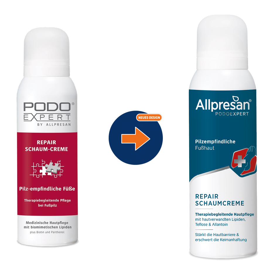 Allpresan PODOEXPERT Repair Cremeschaum Pilzempfindliche Füße