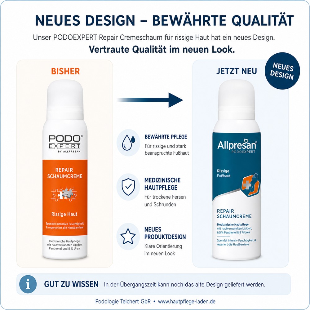PODOEXPERT Repair Schaum-Creme für Rissige Haut