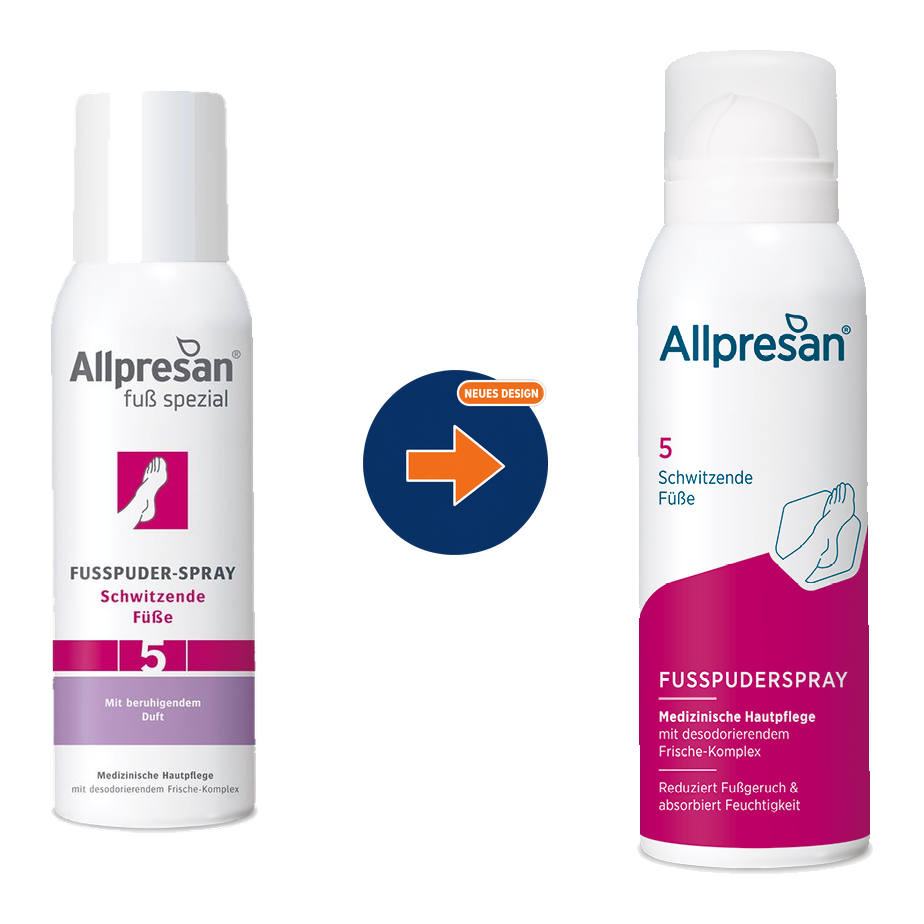 Allpresan No 5 Fusspuderspray Schwitzende Füsse