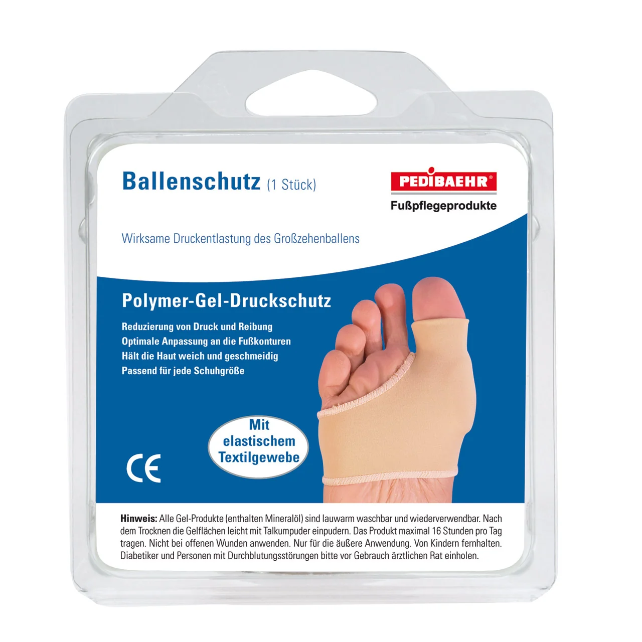 Pedibaehr Gel Ballenschutz bedeckt