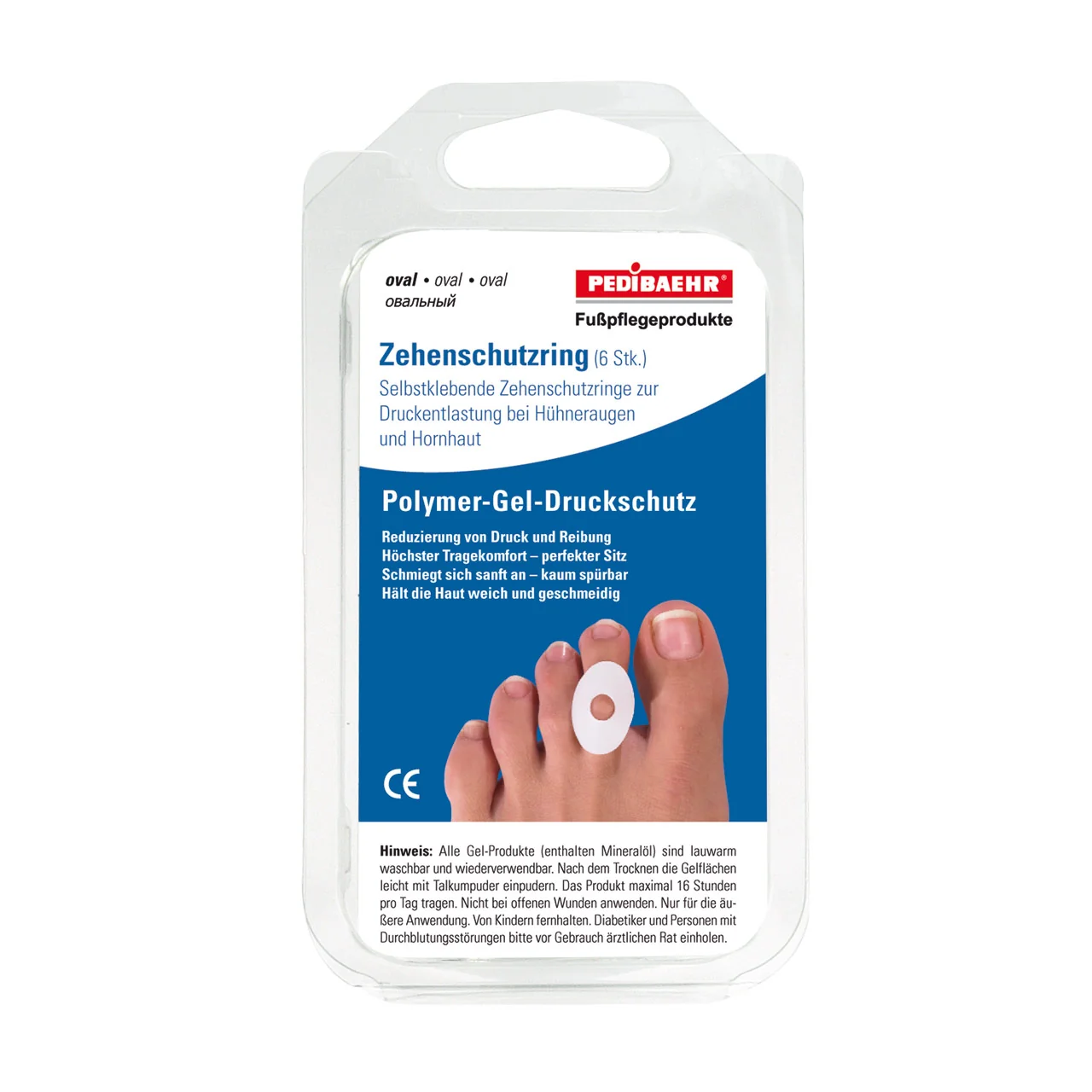 Pedibaehr Gel Zehenschutzringe oval